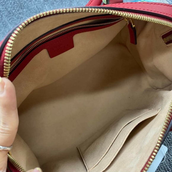 100% Authentic Gucci Blooms Boston Canvas Crossbody Bag - Picture 11 of 16